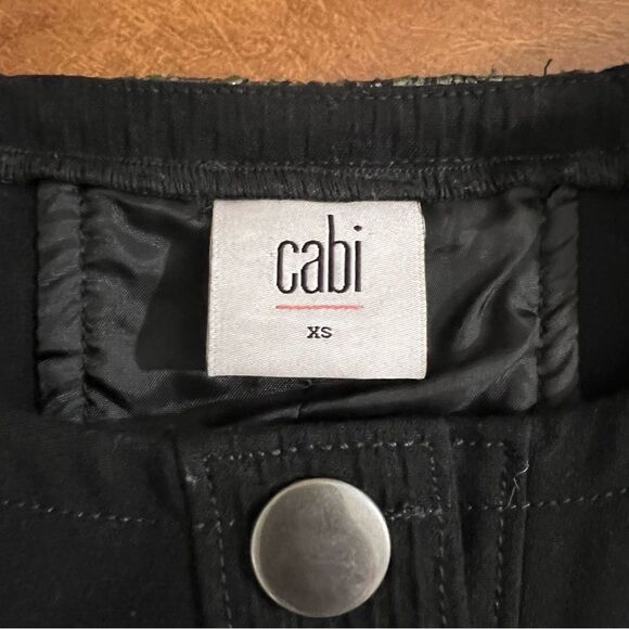 CAbi #3036 Cropped Panel Media Jacket Black Gray Sz XS - Picture 4 of 7